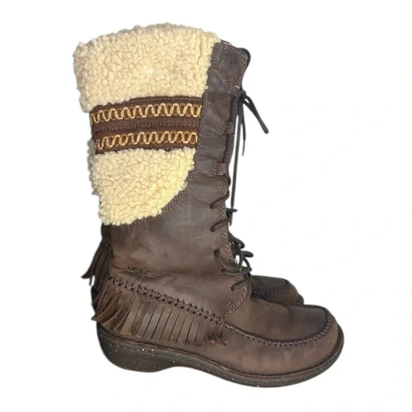 UGG Shoreline 5752 Women Size 7 Brown Leather
Sheepskin Winter Boots - Picture 10 of 11